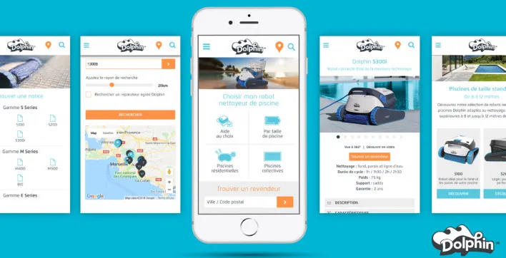 Choisir son robot de piscine rapidement grâce à la version mobile du site Dolphin France