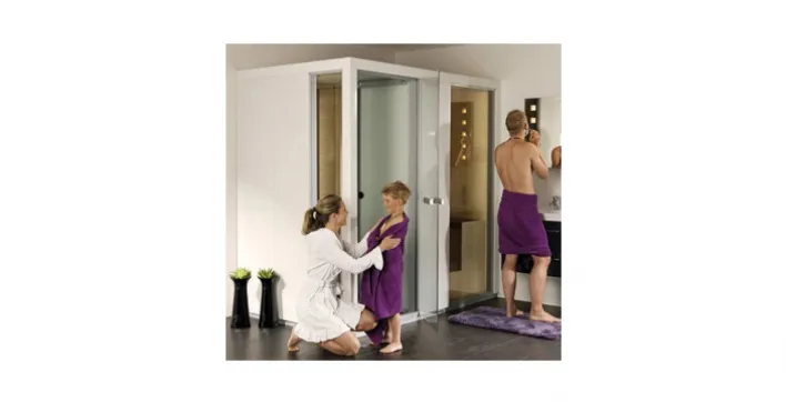 Un combiné sauna-hammam dans moins de 3m²
