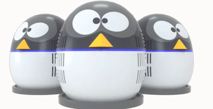 Une pompe à chaleur piscine en forme de pingouin