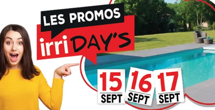 Portes ouvertes Irrijardin les 15, 16 et 17 Septembre.