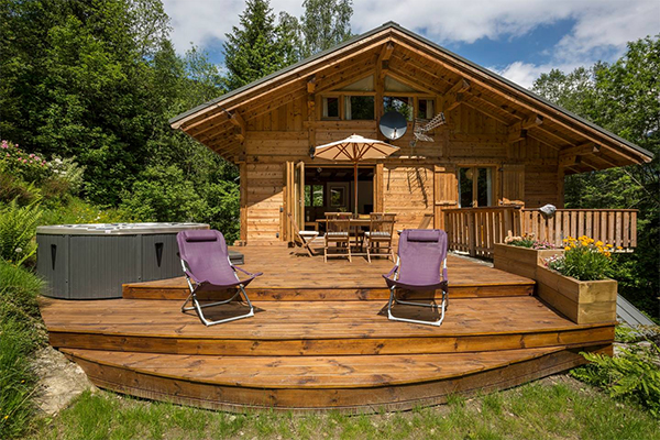 chalet bois authentique spa