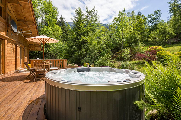 chalet authentique bois spa