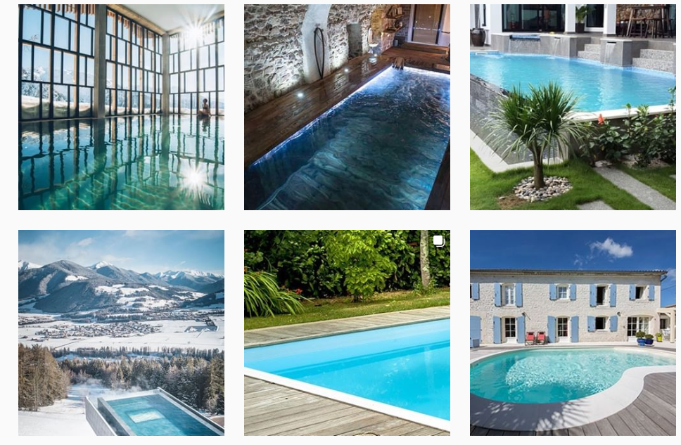 Le compte Instagram de Piscine Spa