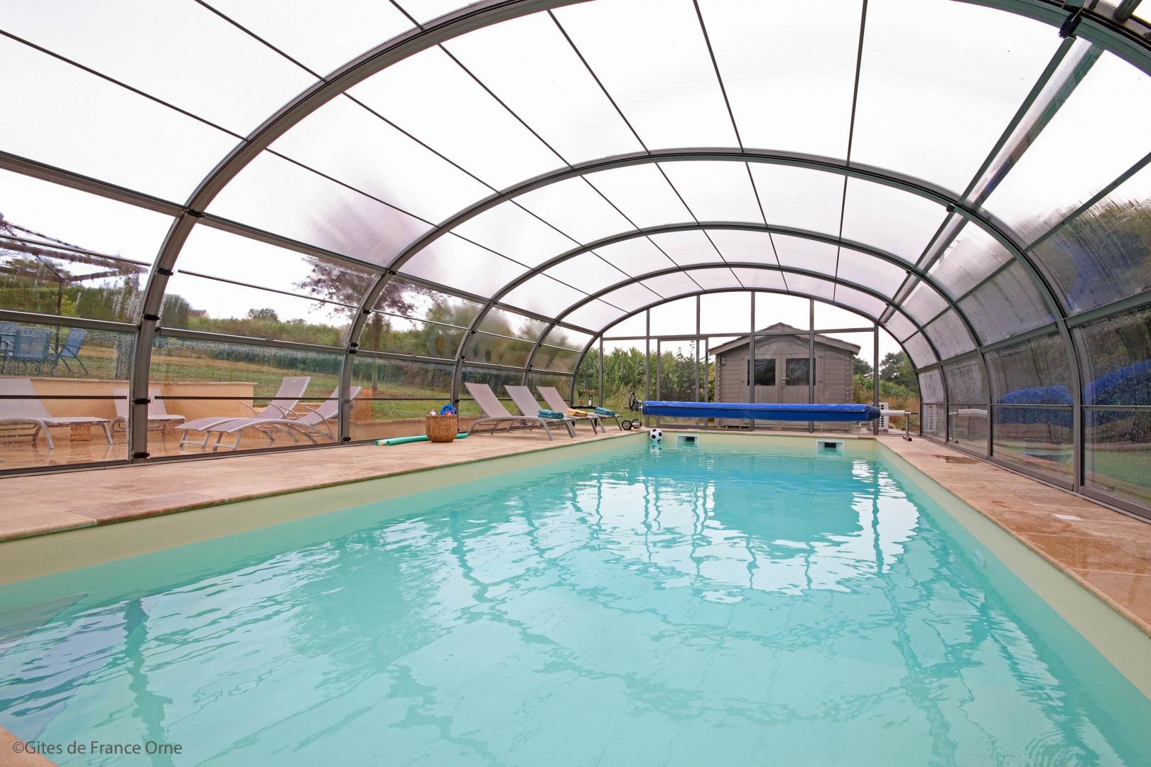 Piscine chauffée gite Normandie