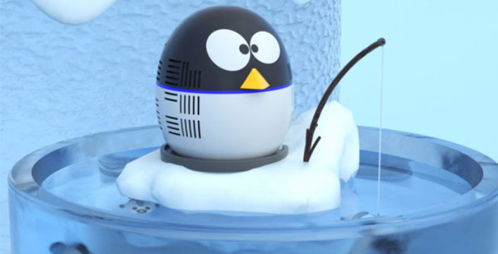 Une PAC pour spa en forme de pingouin