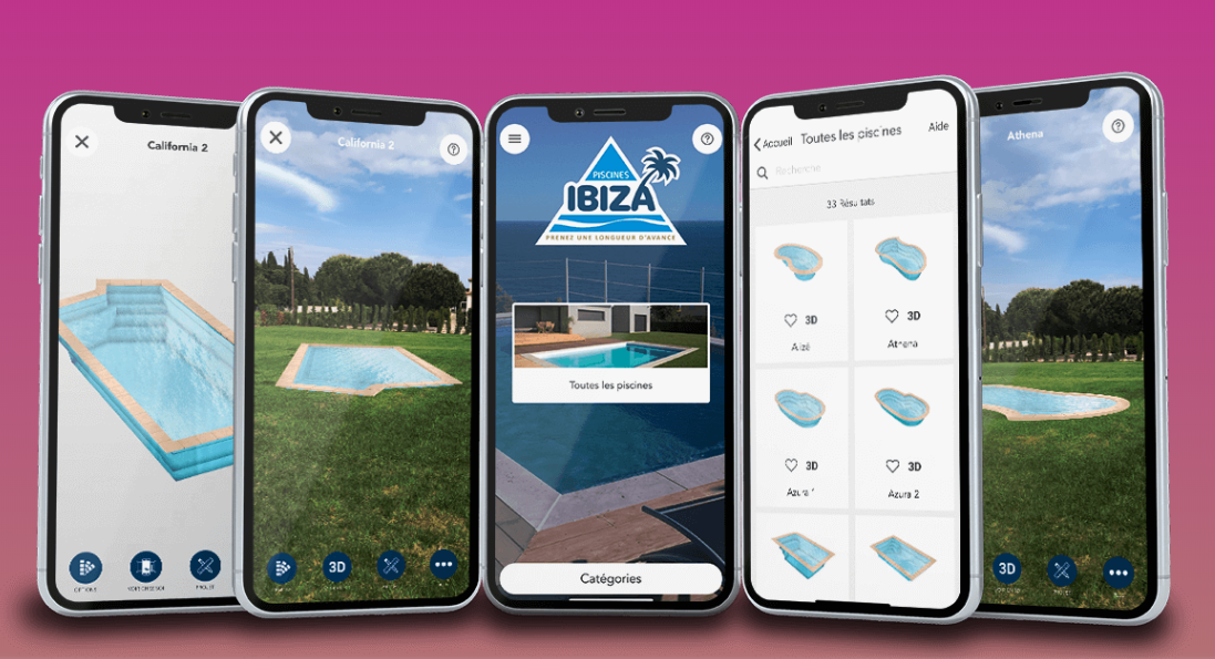 Application réalité augmentée pour piscine