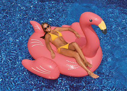 Bouée matelas gonflable piscine et plage Flamant rose