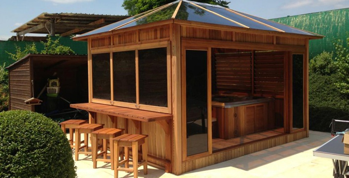 Gazebo En Bois Pour Spa : Un gaz?bo plein de charme pour abriter votre spa Equipement Gazebo En Bois Pour Spa : Un gaz?bo plein de charme pour abriter votre spa Equipement