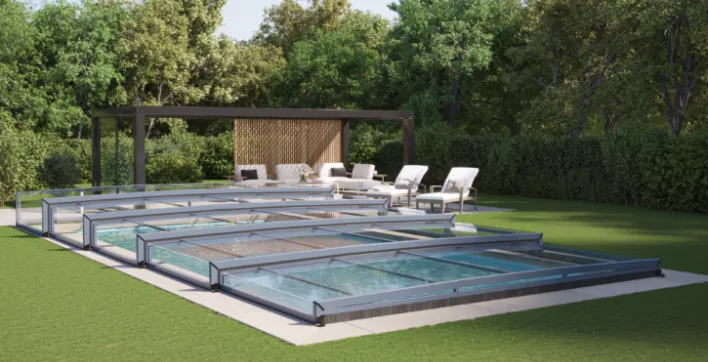 KYNTHOS, le nouvel abri de piscine extra-bas d’Abri d’Ô