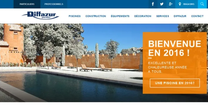Un nouveau site internet pour les piscines Diffazur