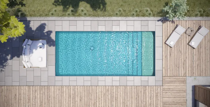Aboral présente la première piscine coque avec volet immergé
