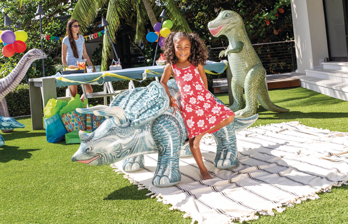 Des jeux gonflables dinosaures
