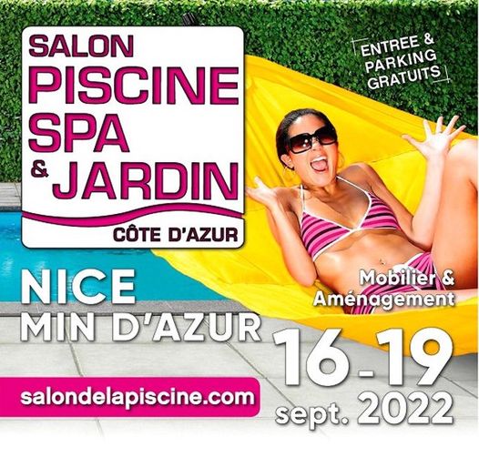 L'affiche officielle du salon piscine, spa et jardin de la Côte d'Azur 2022