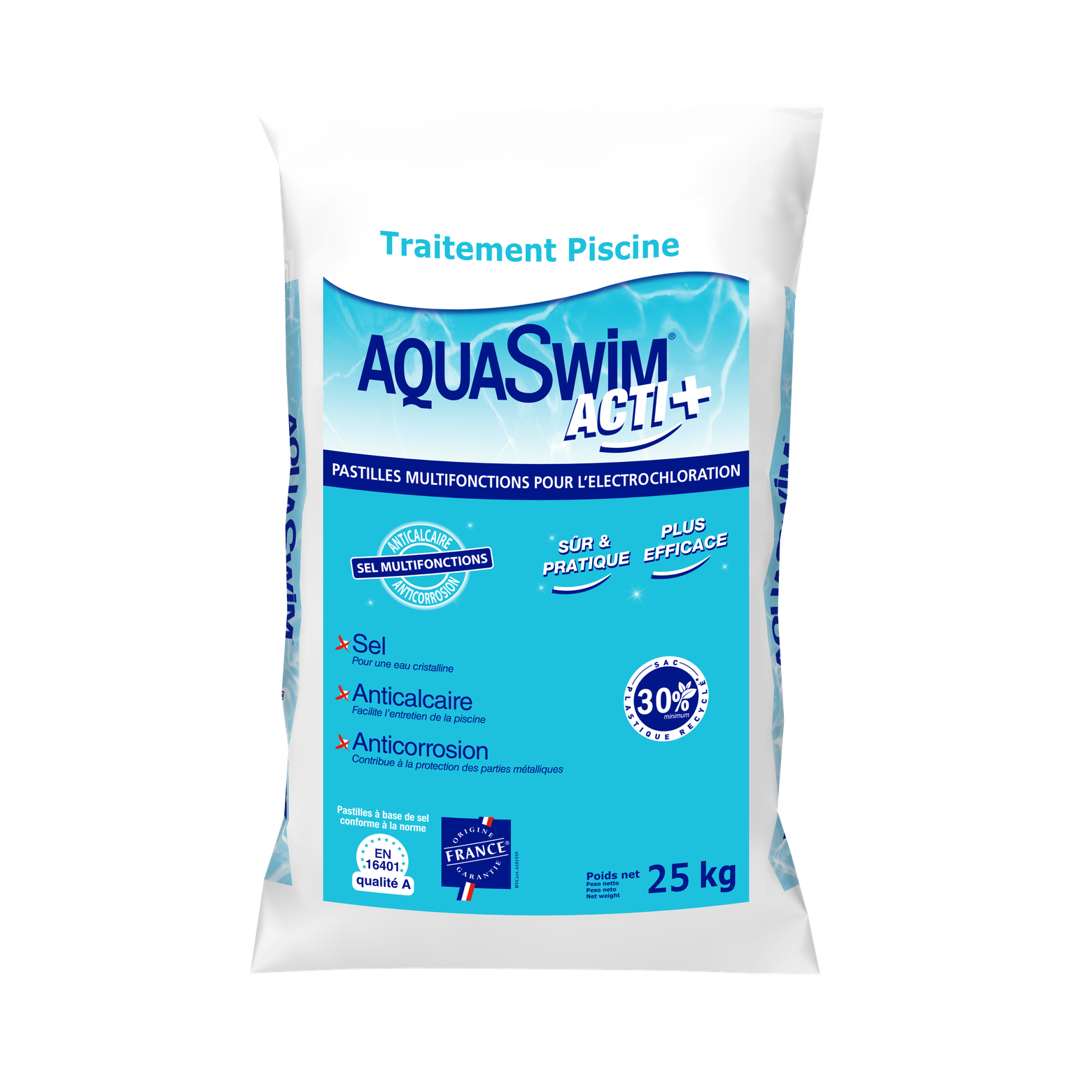AquaSwim Acti + , du sel raffiné pour traiter efficacement l'eau de sa piscine