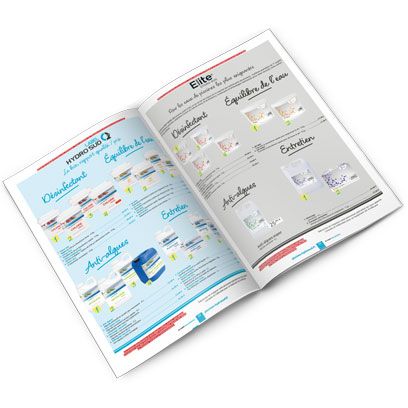 Des pages du catalogue 2025 de Piscines HydroSud