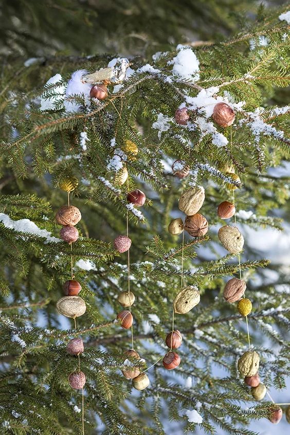 Un exemple de guirlande de Noël végétale à faire soi-même