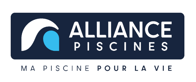 Le nouveau logo en 2023 d'Allience Piscines, le spécialiste des piscines coque en polyester