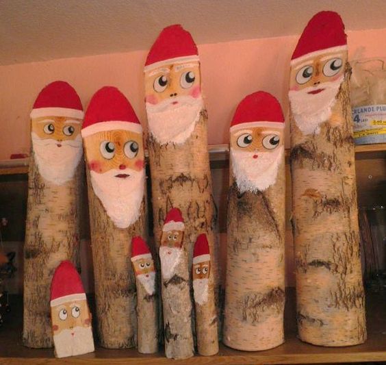 Peindre ses buches de bois pour Noel