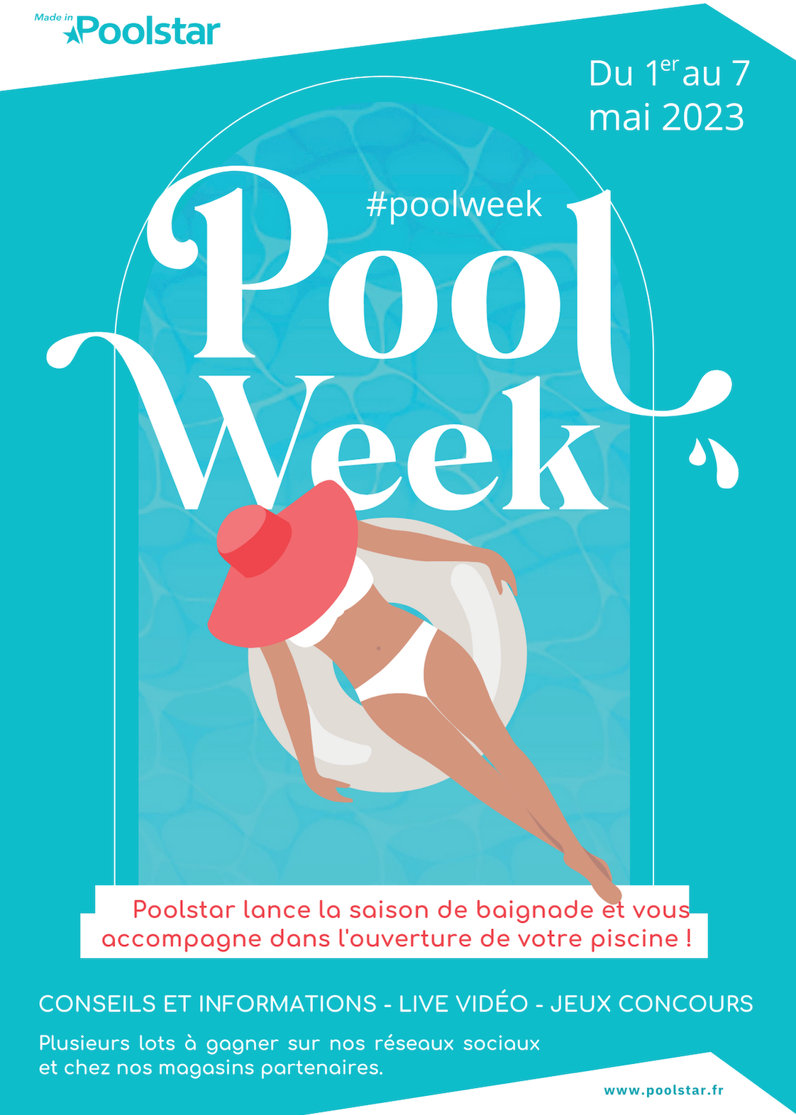 L'affiche de la Poolweek organisée par Poolstar