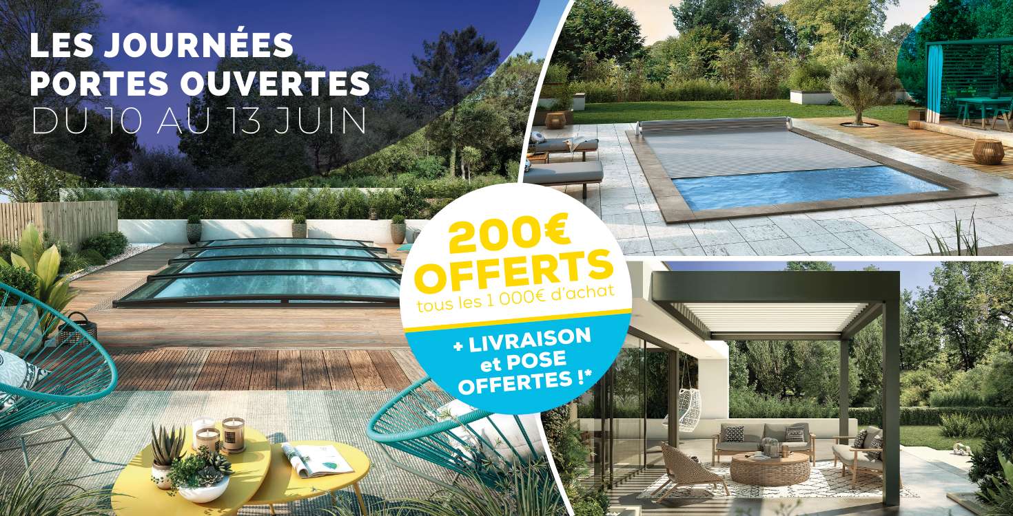 Les JPO d'Azenco pour profiter de bons plans sur les abris et volets de piscine et pergolas bioclimatiques