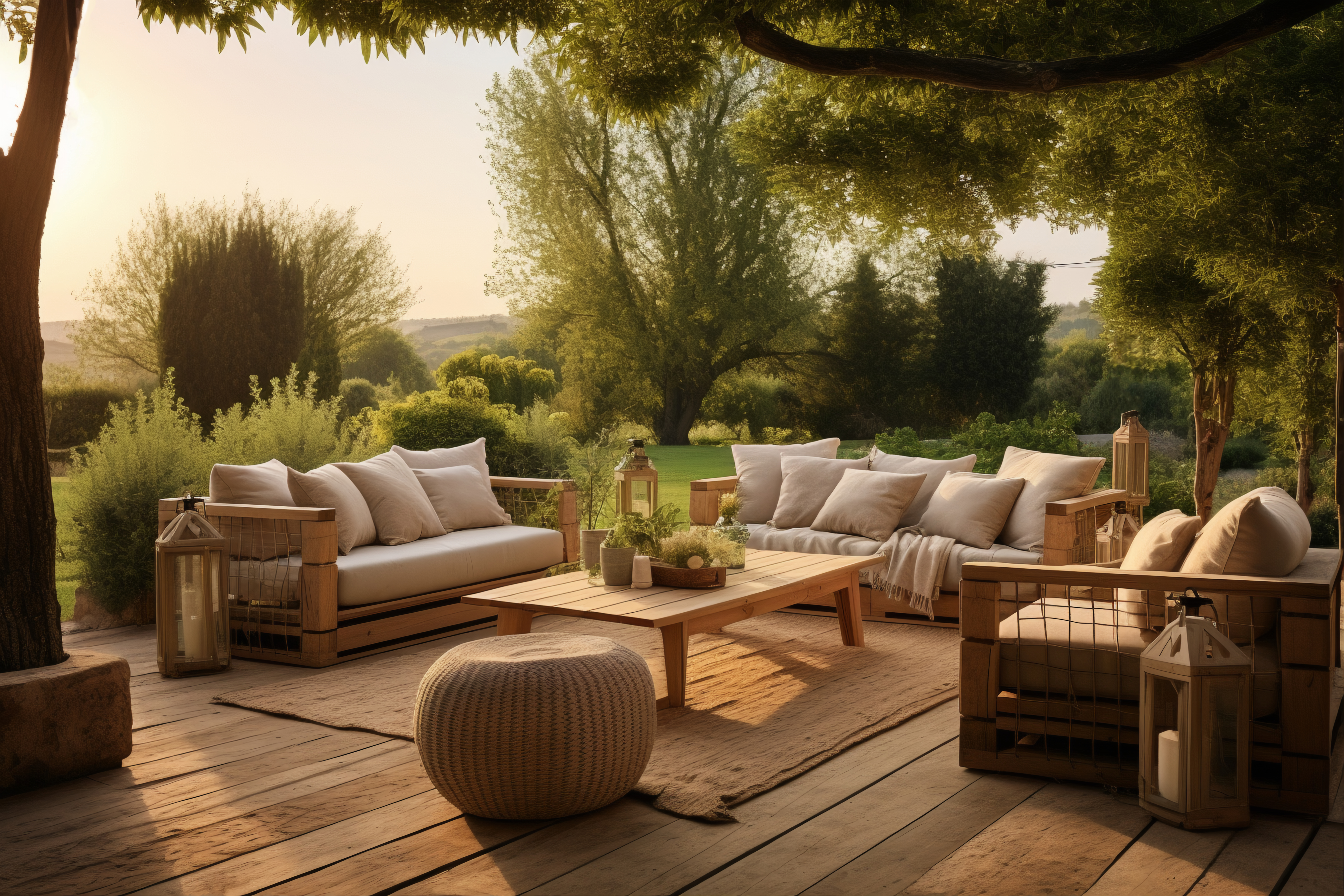 Une terrasse cosy qui s'inscrit dans les tendances 2024