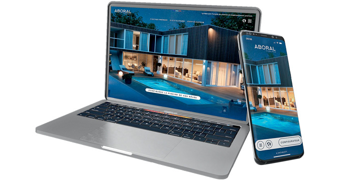 Le nouveau site Aboral avec un configurateur de piscine en ligne