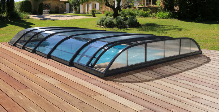 PISCINE BOIS HEXAGONALE ET ABRI PISCINE BAS ARTECH - Abris de