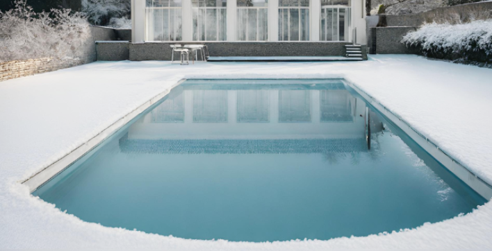 Une piscine en hiver doit être bien entretenue et filtrée 