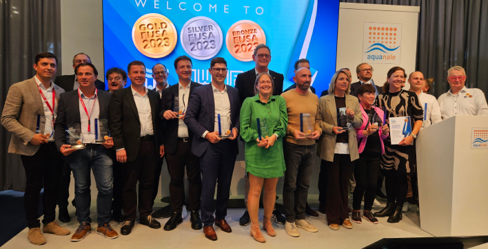 La remise des prix des EUSA Awards 2023 à Aquanale en Allemagne