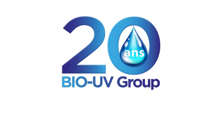 Le logo de Bio-UV, spécialiste du traitement de l'eau de piscine avec UV et électrolyse