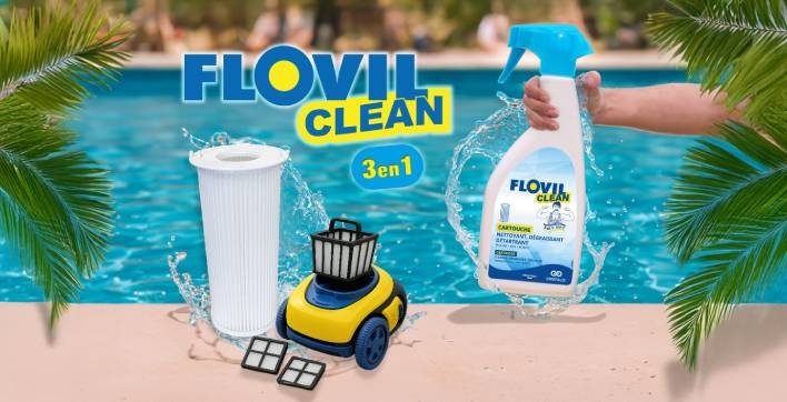 Flovil 3-en-1 pour traiter les filtres de sa piscine