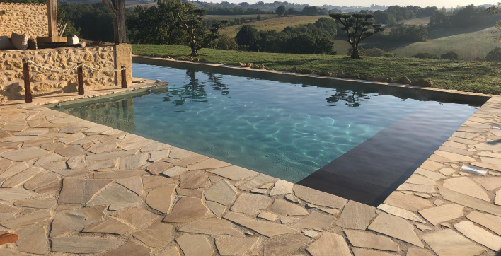 Une piscine construite par Mondial Piscine