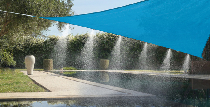 Voile d’ombrage avec brumisateur intégré - Jardiline (Morel)