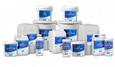 Les produits Acti pour une eau de piscine propre et claire