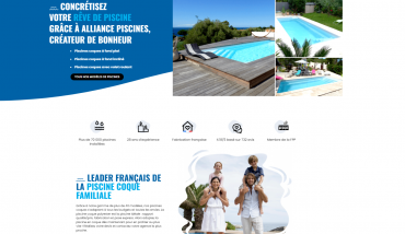 Le nouveau site web dAlliance Piscines, spécialiste de la piscine coque