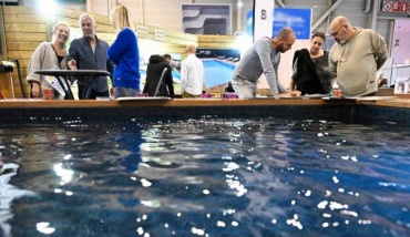 Une piscine hors sol exposée au Salon Piscine et Jardin de Marseille