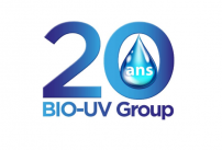 Le logo de Bio-UV, spécialiste du traitement de l'eau de piscine avec UV et électrolyse