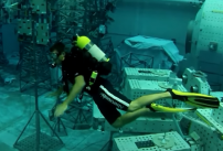 La piscine d'entraînement des astronautes simulant les effets de l'apesanteur