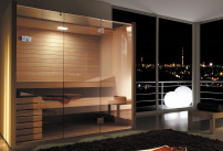 Le sauna Skyline transparent d'Aquilus